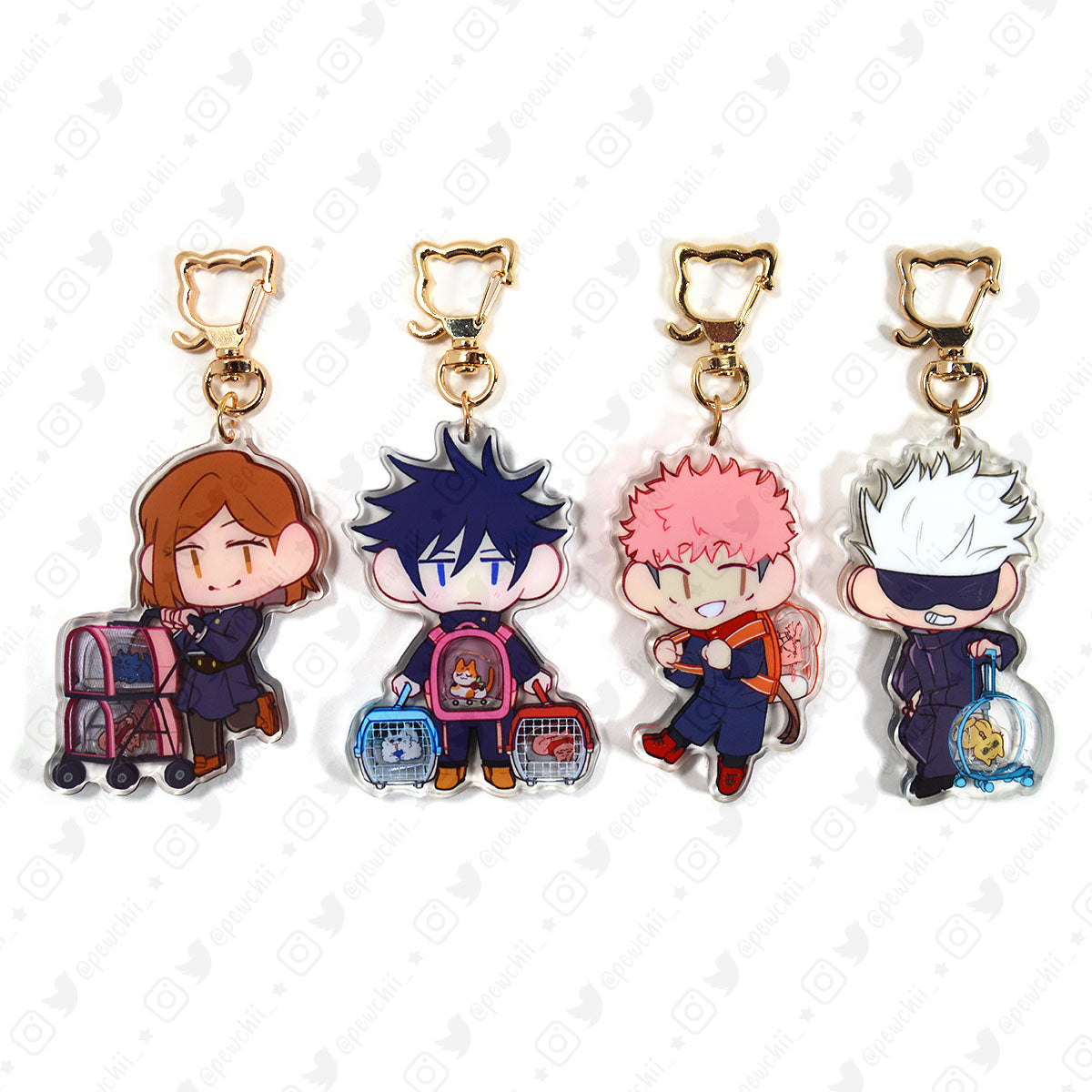 JJK Cat Sitter Shaker Charms – Acro & Pew