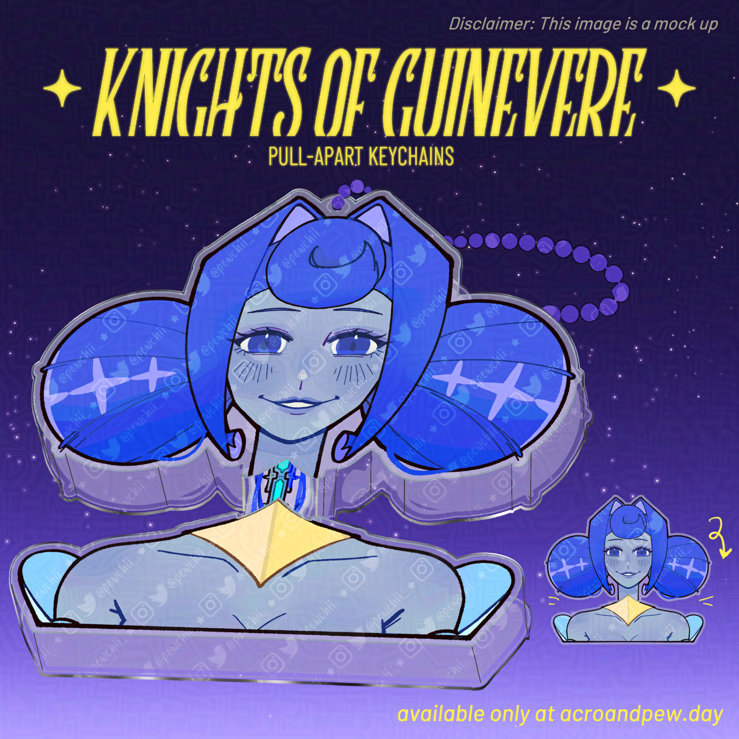 Knights of Guinevere Pull-Apart Keychain