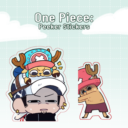 One Piece Peeker Stickers