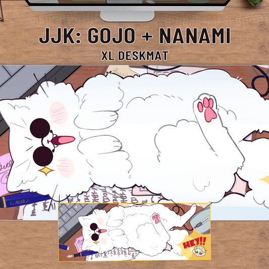 JJK Neko Gojo Deskmat