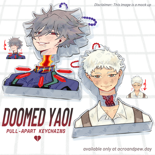 [PREORDER] "Doomed Yaoi" Pull-apart Keychains