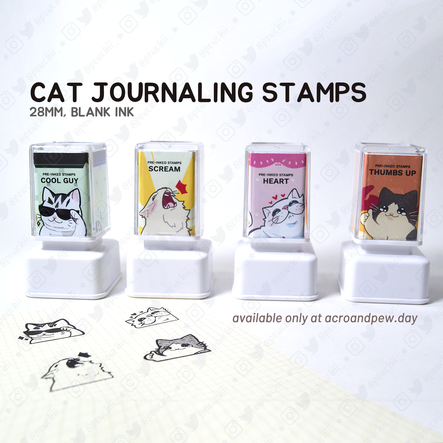 Cat Journaling Stamps