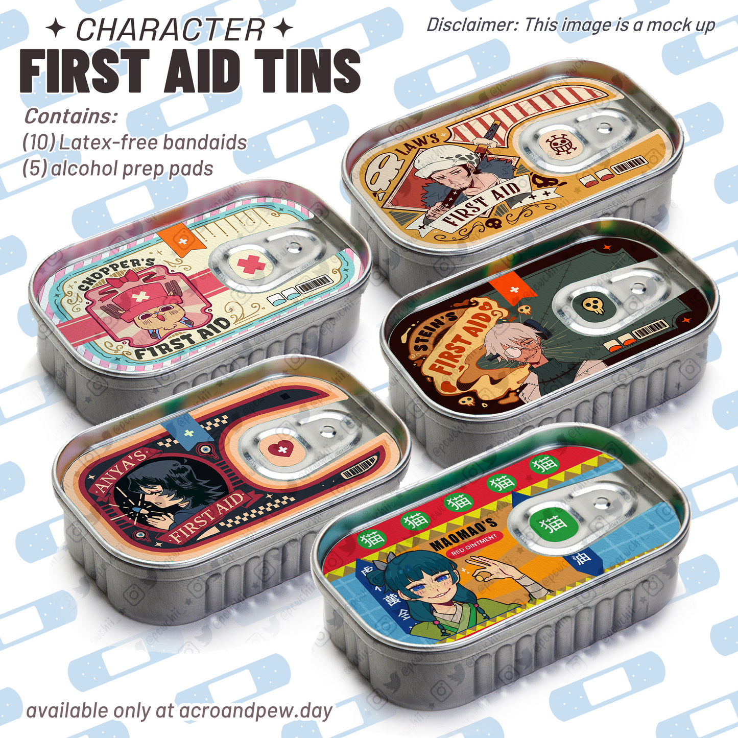 Character First Aid Tins