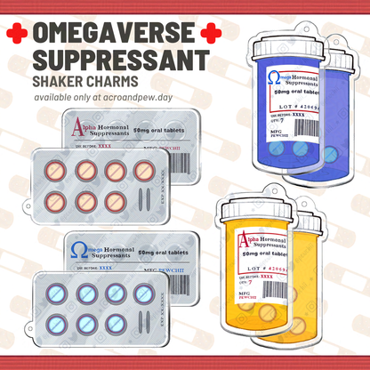 [PREORDER] Omegaverse Suppressant Shaker Charms